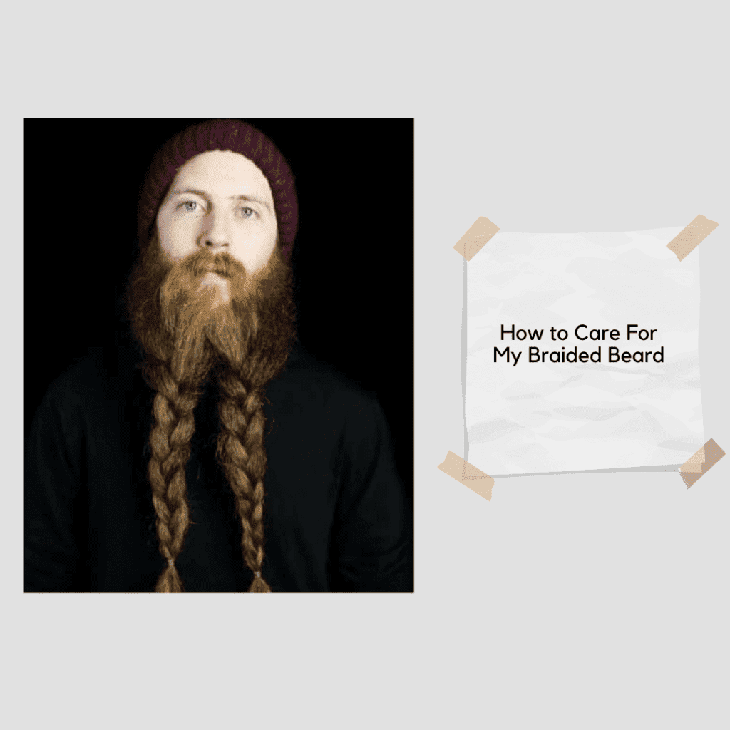 man with  viking braided beard wearing a beanie
